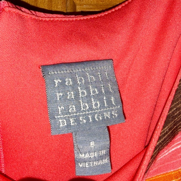 Rabbit Rabbit Rabbit Colorful Striped Midi Dress-EUC - Picture 2 of 13
